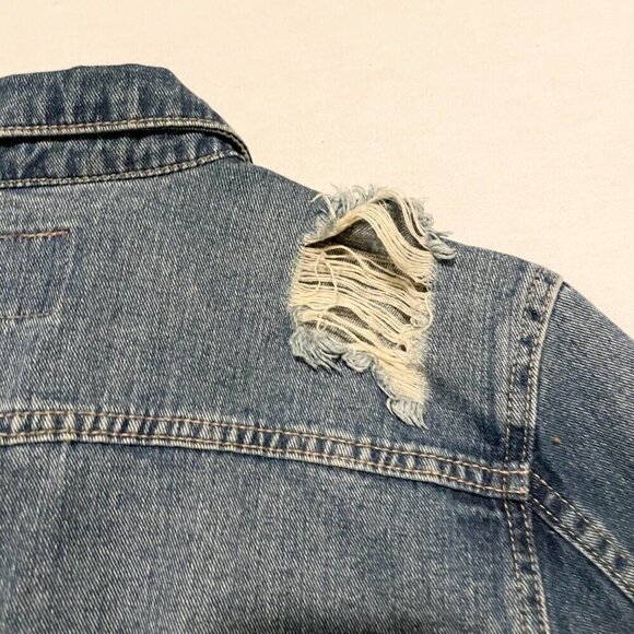 Guess Jean Jacket Distressed Womens Size XS - Picture 15 of 16